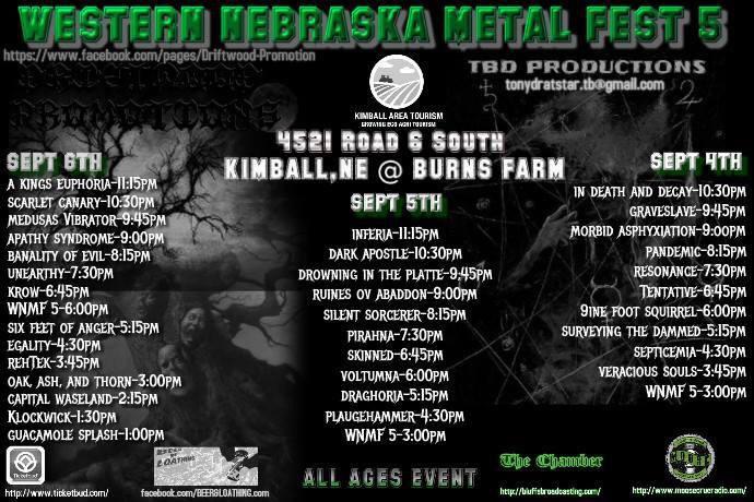INDEATHANDDECAY's tweet photo. Yo Nebraska! We're headlining the first day of Western Nebraska Metal Fest, Friday! Come do some extreme cow tipping! http://t.co/nCCIOhz1s8