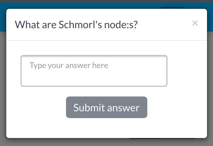 hausmannMD's tweet image. What are Schmorl's nodes?  Answer ➡ askup.tlt.harvard.edu/questions/97 @GoAskUp #rheum #FOAMed #MedEd