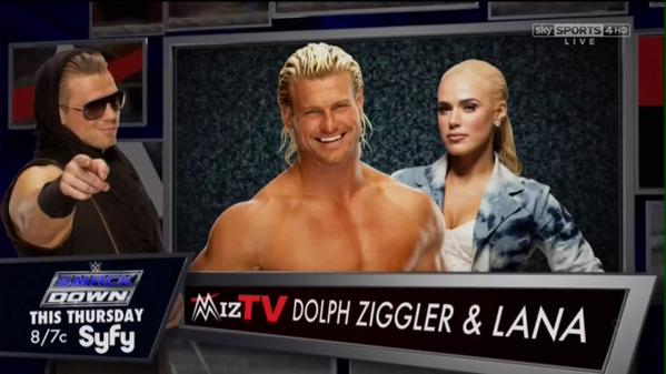 wwearg_'s tweet photo. Tras la polémica de anoche con Summer Rae, en Smackdown, Miz TV tendrá como invitados a Dolph Ziggler y Lana. http://t.co/gb1rKnFjpp