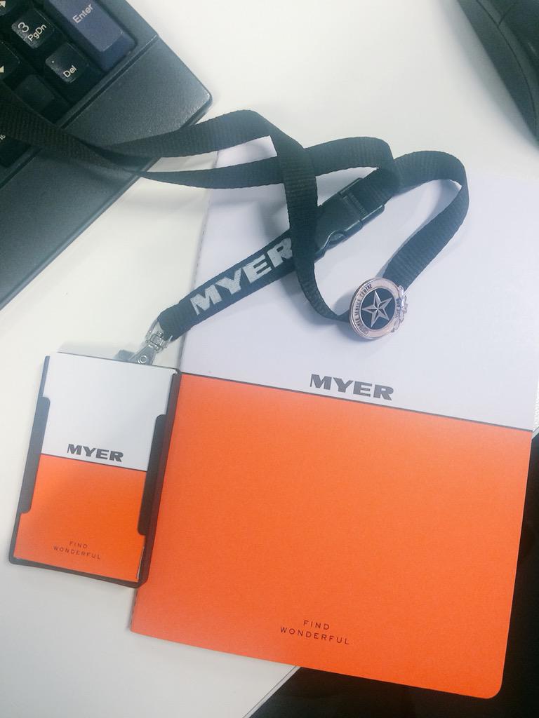 Always happy about a new notepad. New branding #myer