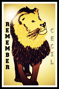 mjsprintshop's tweet photo. In memory of Cecil the lion.https://t.co/FTSr9HhZik #CecilTheLion #Cecil http://t.co/852Ce17tui