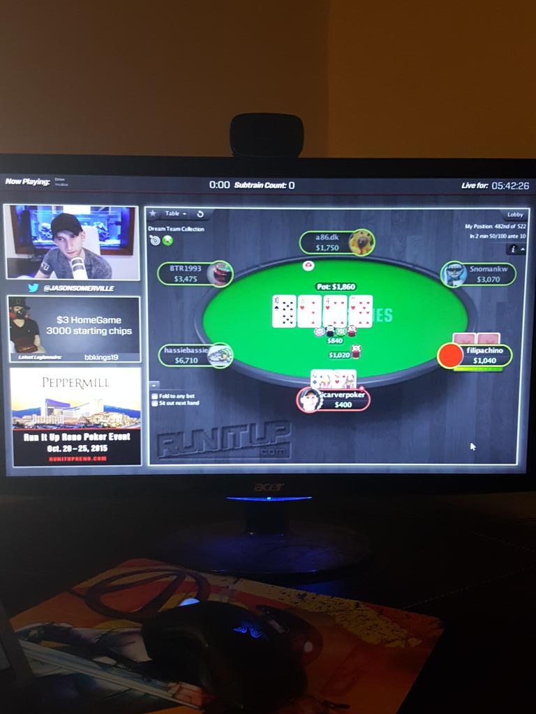 BattleXcatSec's tweet photo. @JasonSomerville watched the shit out of u while u were streaming up to WSOP, u streaming on the reg again? #RunItUp http://t.co/yFLUkhD7SI
