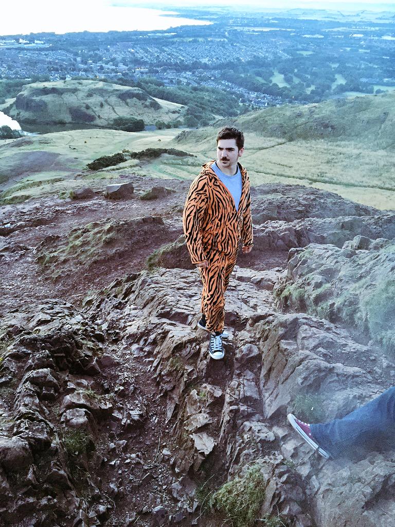 Nobody told me Tigers lived at the top of Arthur's Seat!! <a href="/AddleyJake/">jake addley</a> what a view ey x