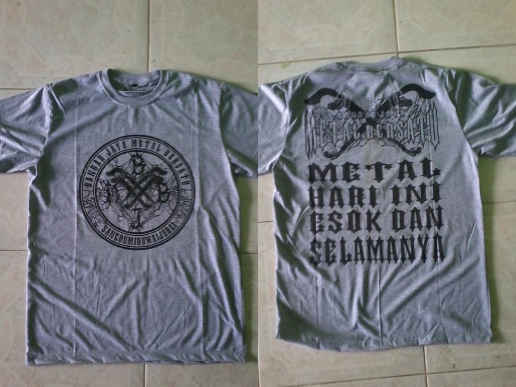 Ready Tshirt bandar jaya metal bersatu idr110k free stiker ..yu order info order 089632593653