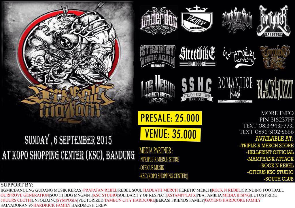 Tiket Presale <a href="/serigalaxmalam/">SERIGALA MALAM</a> Tour at Kopo Shopping Center | 6 September 2015 Rp 25.000,- Tersedia Di <a href="/hellprint/">HELLPRINT FESTIVAL</a>