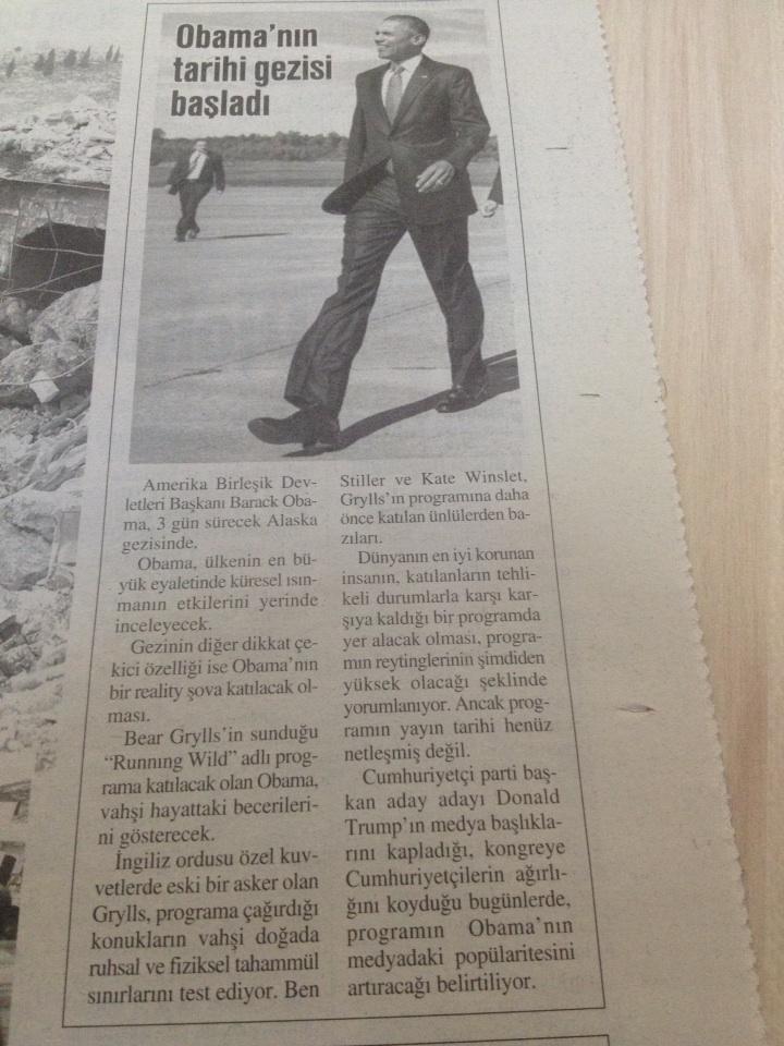 Obama tatilde...pardon reytingdee:))