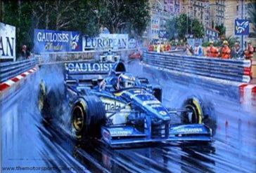 Monaco G.P. 1996, 1st and only win for Olivier Panis and last win for Ligier. Happy Birthday today. 