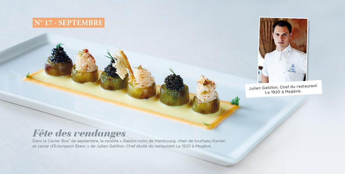 LArriereCuisine's tweet photo. Caviar Box @Kaviari N°17 Fête des vendanges, recette du Chef étoilé Julien Gatillon. http://t.co/Geo76kVMig http://t.co/FpNXWAzgMe