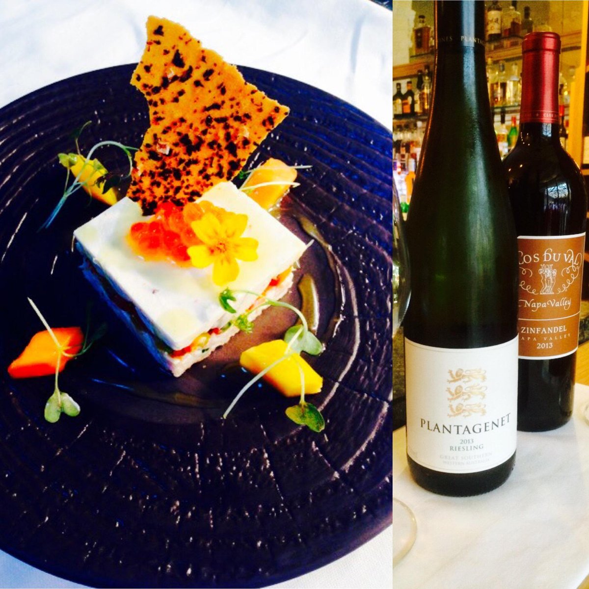 Our sommelier recommends <a href="/PlantagenetWine/">Plantagenet Wines</a> Riesling 2013 to accompany #MenuExcellence starter of crab #WineWednesday