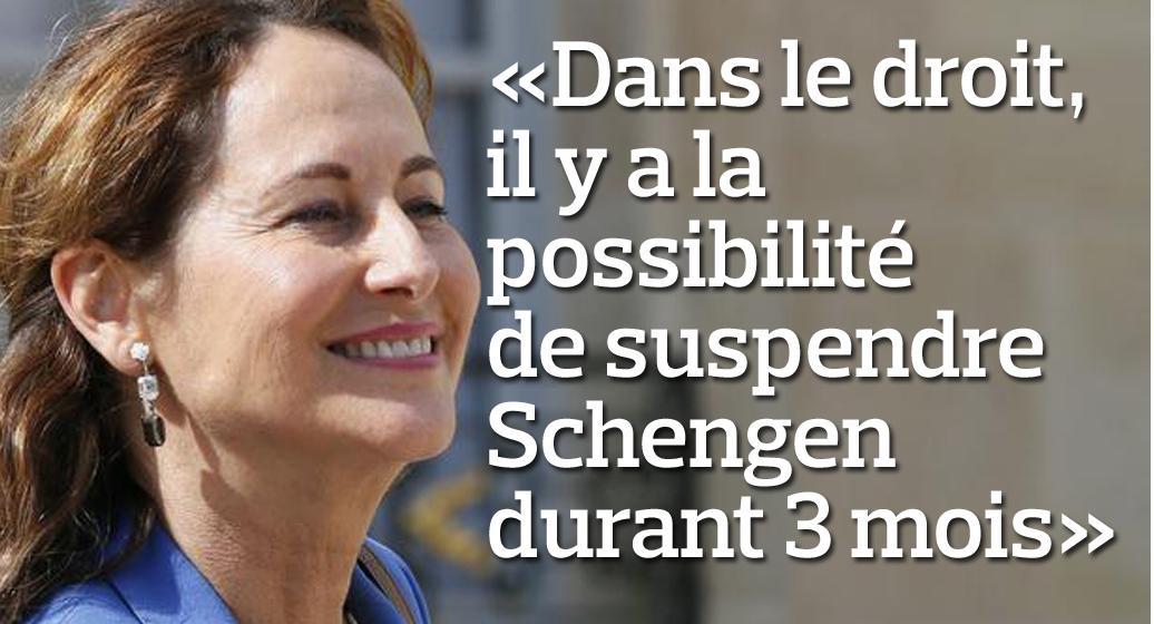 Le_Figaro's tweet image. Plutôt inédit pour une ministre socialiste: pour @RoyalSegolene, #Schengen n’est pas tabou &amp;gt;&amp;gt; bit.ly/1EyOPpp