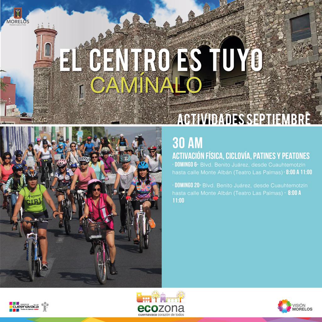 Buen día. Los invito a conocer la oferta cultural y deportiva en el Centro Histórico de #Cuernavaca . #Ecozona