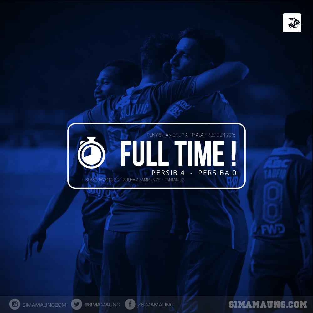 FT Persib vs Persiba 4-0.