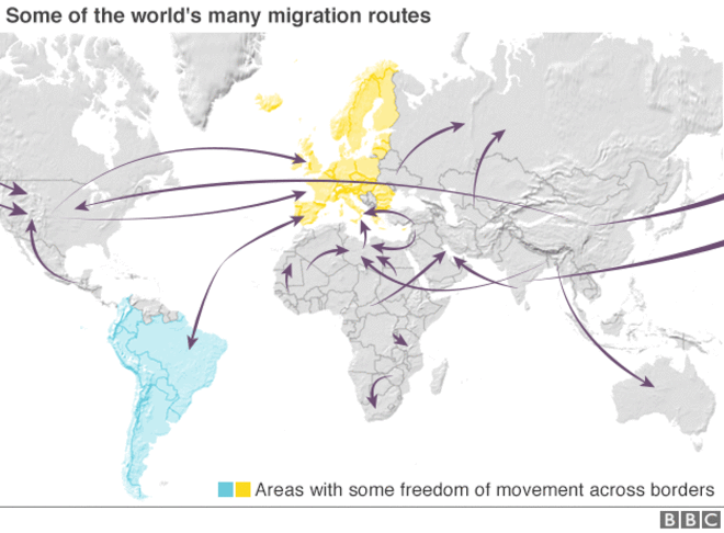WriGeog's tweet photo. Are more people on the move than ever before?Migration &amp; refugees hit the headlines daily #pushpullfactors #geography http://t.co/XFAlThhtMs