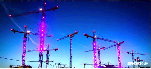 conexpoconagg's tweet photo. It's not all work on this job site - these cranes took a day off to do some dancing: http://t.co/qxvHgNYNIh http://t.co/wNopMTpfFb