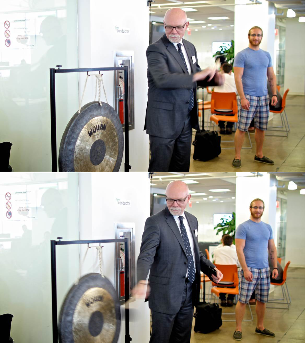Conductor's tweet image. Hit that gong! We celebrate with @Josepf on @EdDynamics' ongoing partnership with @Conductor!