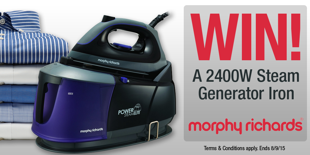Enter our competition to win this high-end <a href="/LoveYourMorphy/">Morphy Richards UK</a> Steam Generator Iron! Simply follow us <a href="/HughesDirect/">Hughes</a> &amp; RT.
