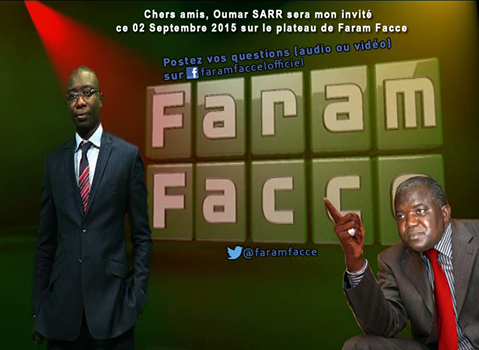 faramfacce's tweet photo. #faramfacce 02 septembre 2015 à 21H30 - Oumar Sarr PDS invité - #Senegal #kebetu @Gfmlive @tfm_senegal http://t.co/27zcrVzEh8