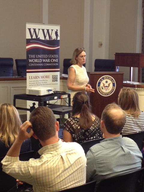 ww1memorialdc's tweet image. #WW1 MATTERS -#WW1CC's Dr. Libby O'Connell briefs Congressional staffers on WWI's role in our current world situation