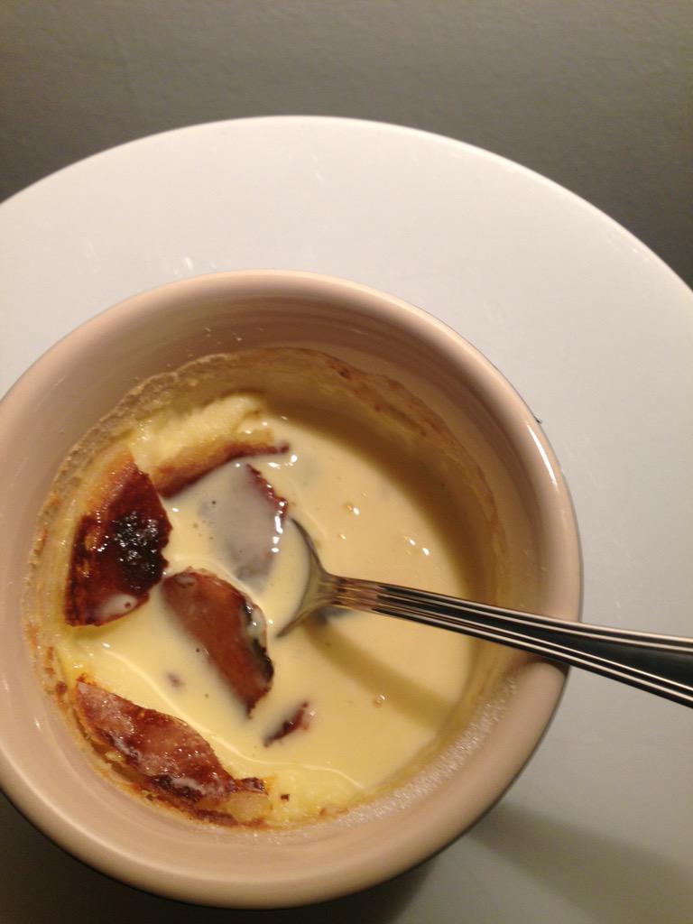 Mstud10's tweet photo. Bake Off 4: White Chocolate Creme Brûlée Soup. Exactly how it was supposed to be... #firstbakes http://t.co/ajTHNNYhqw