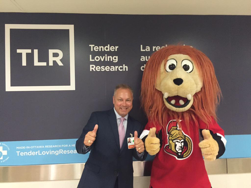 @TimKluke w/ @REAL_Spartacat:10% ticket discount & support @OttawaHospital. Promo code: THEOTTAWAHOSPITAL #GoSensGo!