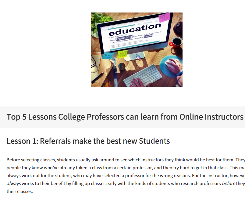 fynderfy's tweet photo. Top 5 #Lessons that College Professors can learn from Online Instructors  https://t.co/THeGgsRfP3 #elearning http://t.co/3ruDzSQkZo