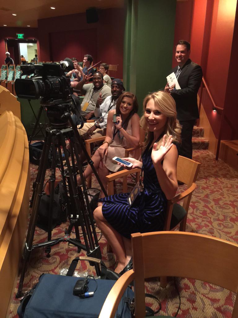 LastReplicator's tweet image. Rest of the TV Press Core waiting for the event to start.