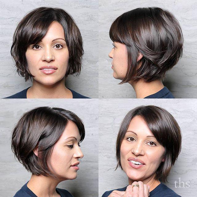 thehairstandard's tweet image. The classic bob. It never goes out of style. This is a feathered #razorbob where Megan use… ift.tt/1VxBuSM