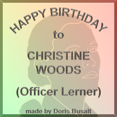 Happy birthday, Christine Woods. (03.09.1983) 