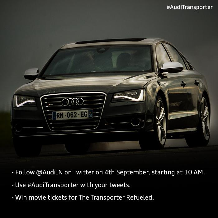 AudiIN's tweet image. Tickets for The Transporter Refueled are up for grabs. Follow #AudiTransporter for all the updates.