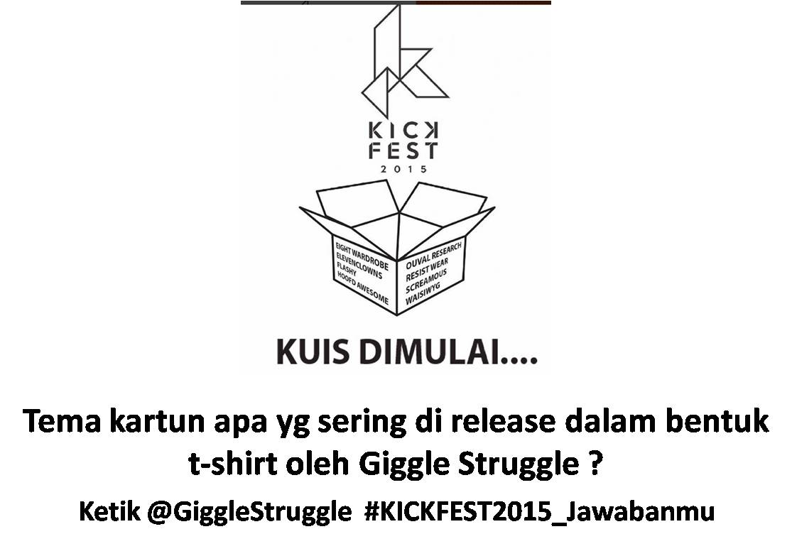 KUIS #KICKFEST Eps.27 : TEMA KARTUN APA yg direlease oleh <a href="/GiggleStruggle/">Giggle Struggle 13th</a>?
Clue : iklanbarusan :)
MAENKAN JARIMU..!!