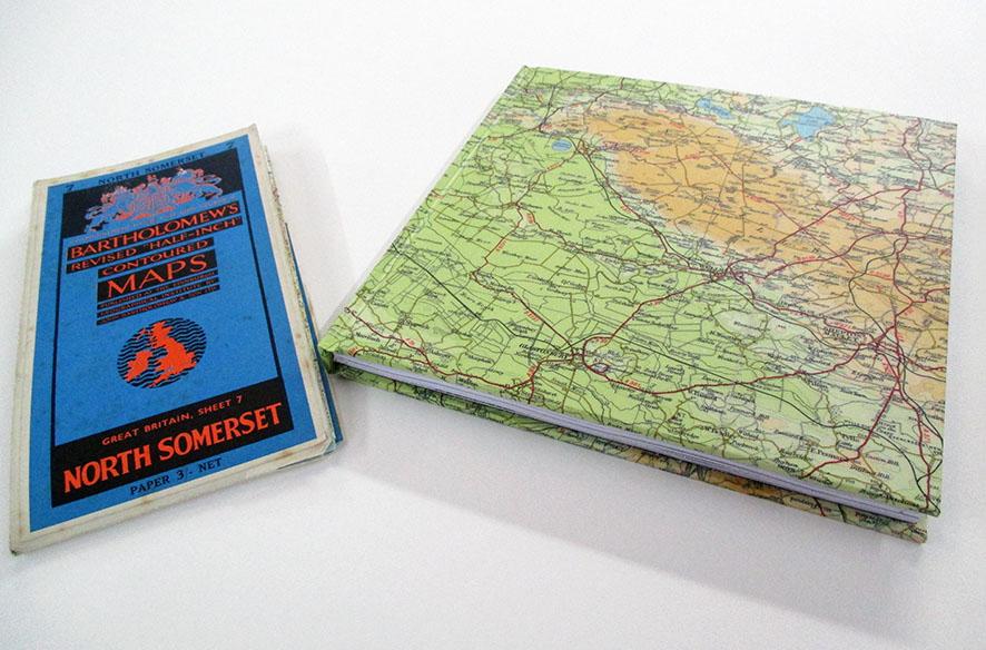 DADbookbinders's tweet image. A map book to commermorate a favourite place? #mapbook