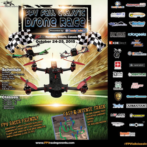 FPVracingevents's tweet image. The #FPVfallClassic is supported by great partners like: @AMain_com @ReadyMadeRC @immersionrc