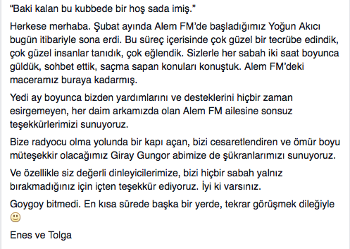 "Baki kalan bu kubbede hoş bir sada imiş..."