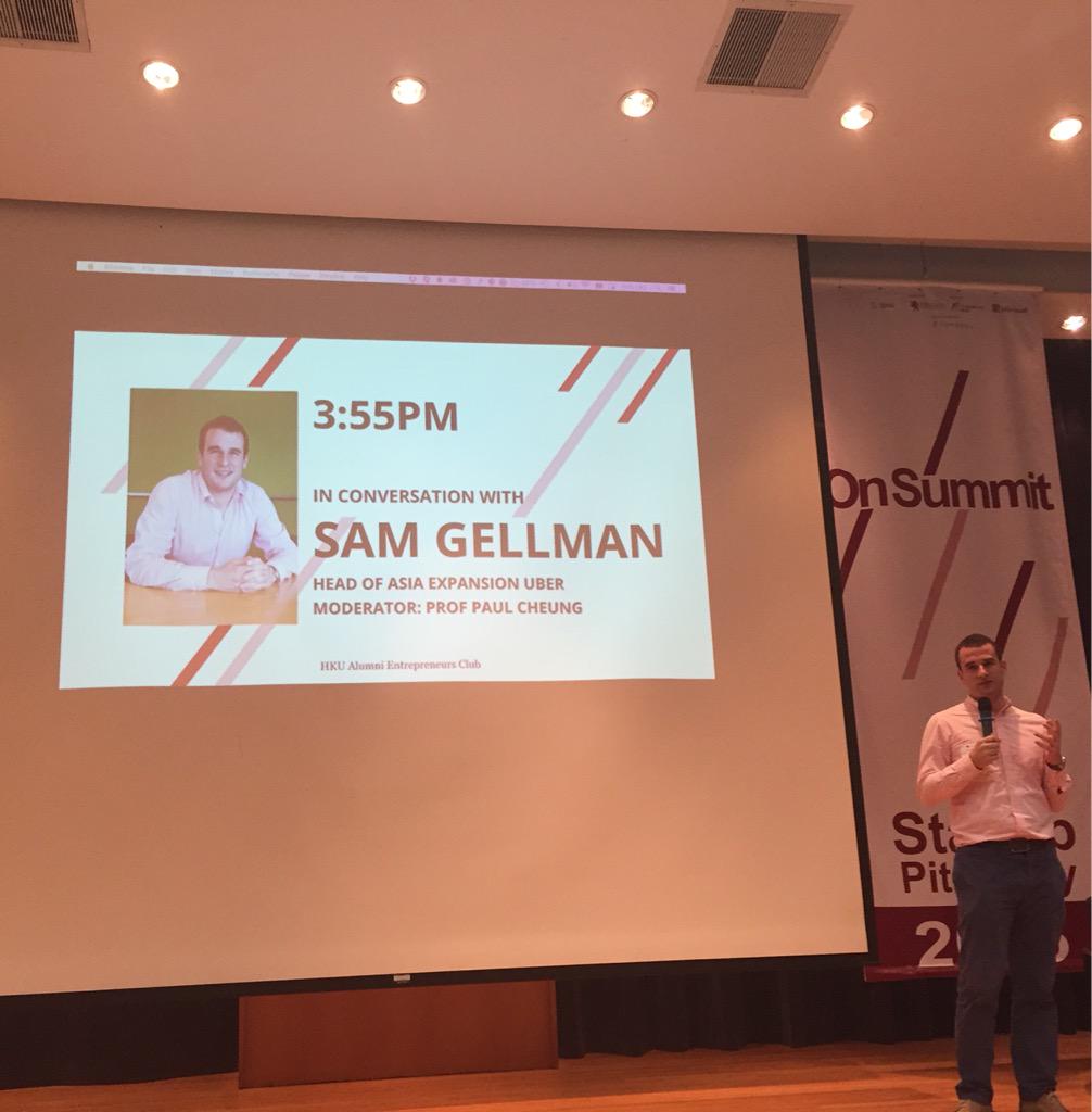 dileung's tweet photo. "The key to international expansion is to find really good local people" @SamGellman from @Uber at #OnSummit @hkuaec http://t.co/FulK80pzOC
