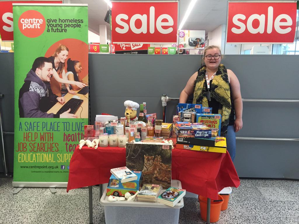 asdasunderland's tweet photo. Centrepoint in store today holding a tombola to raise funds for the young homeless kids http://t.co/M8c2Dms1F3