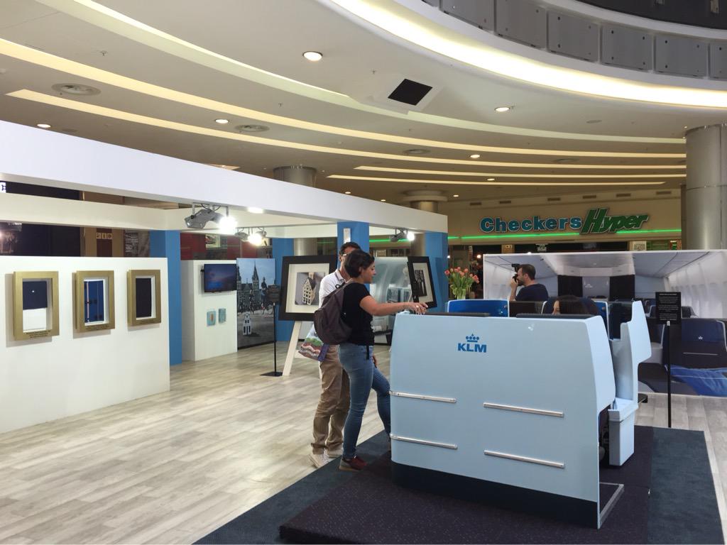 Great concept to engage with and differentiate the KLM brand at Sandton City #klm
