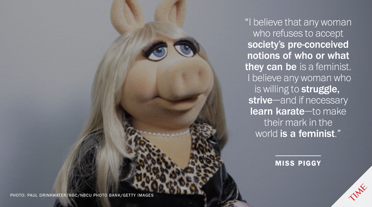 TIME's tweet photo. Miss Piggy: Why I am a feminist pig http://t.co/BjgyGgCUWf http://t.co/znj8mv6gb6