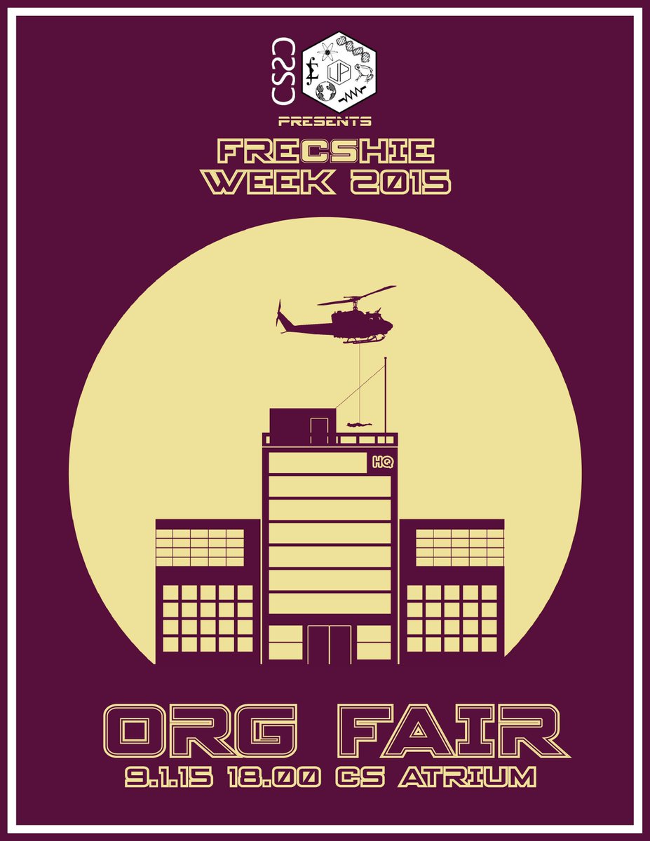 upcssc's tweet photo. Agent, track the right headquarters.
FreCShie Week: Org Fair
September 1, Tuesday
6:00 PM CS Atrium http://t.co/2jCEbSelxy