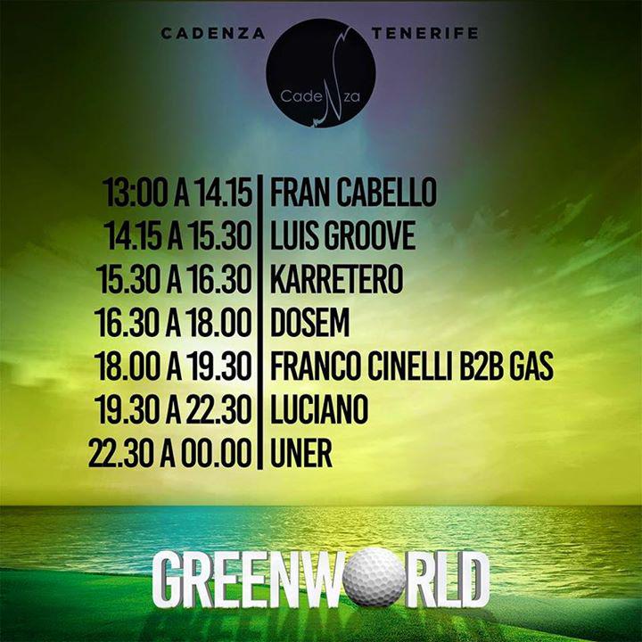 Horarios! 
La entrada online permanecerá abierta todo el día -> bit.ly/entradasgreenw… (Y hay entradas en taquilla)