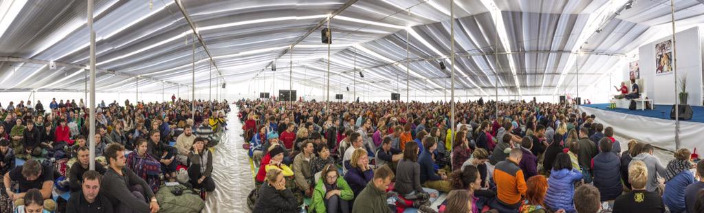 Lama Ole gives a Mahamudra course to over 2000 people  in Kaluga, Russia at a the retreat centre outside Moscow.