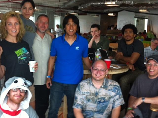 Fun #WaterHack time here in LA <a href="/_rhubarbstudios/">rhubarb studios</a>. #IntelMaker <a href="/zebular13/">Monica Houston (she/them)</a> @JustinLStigman <a href="/cybercodetwins/">CyberCodeTwins</a> <a href="/sensei_brezh/">Brezh ✡️🇺🇦🇺🇸</a>