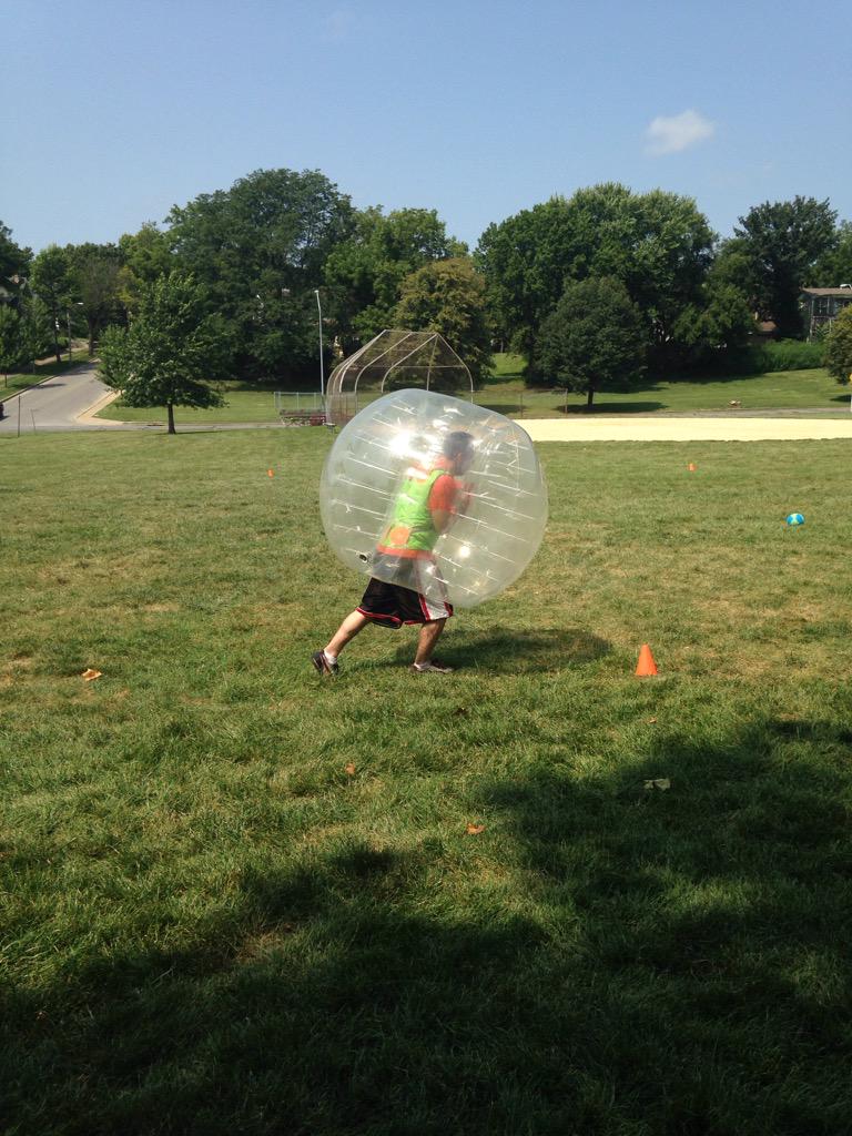 jaredcrabtree's tweet photo. I loved getting to hang out in a bubble ball. http://t.co/ZIOPnSNpWI