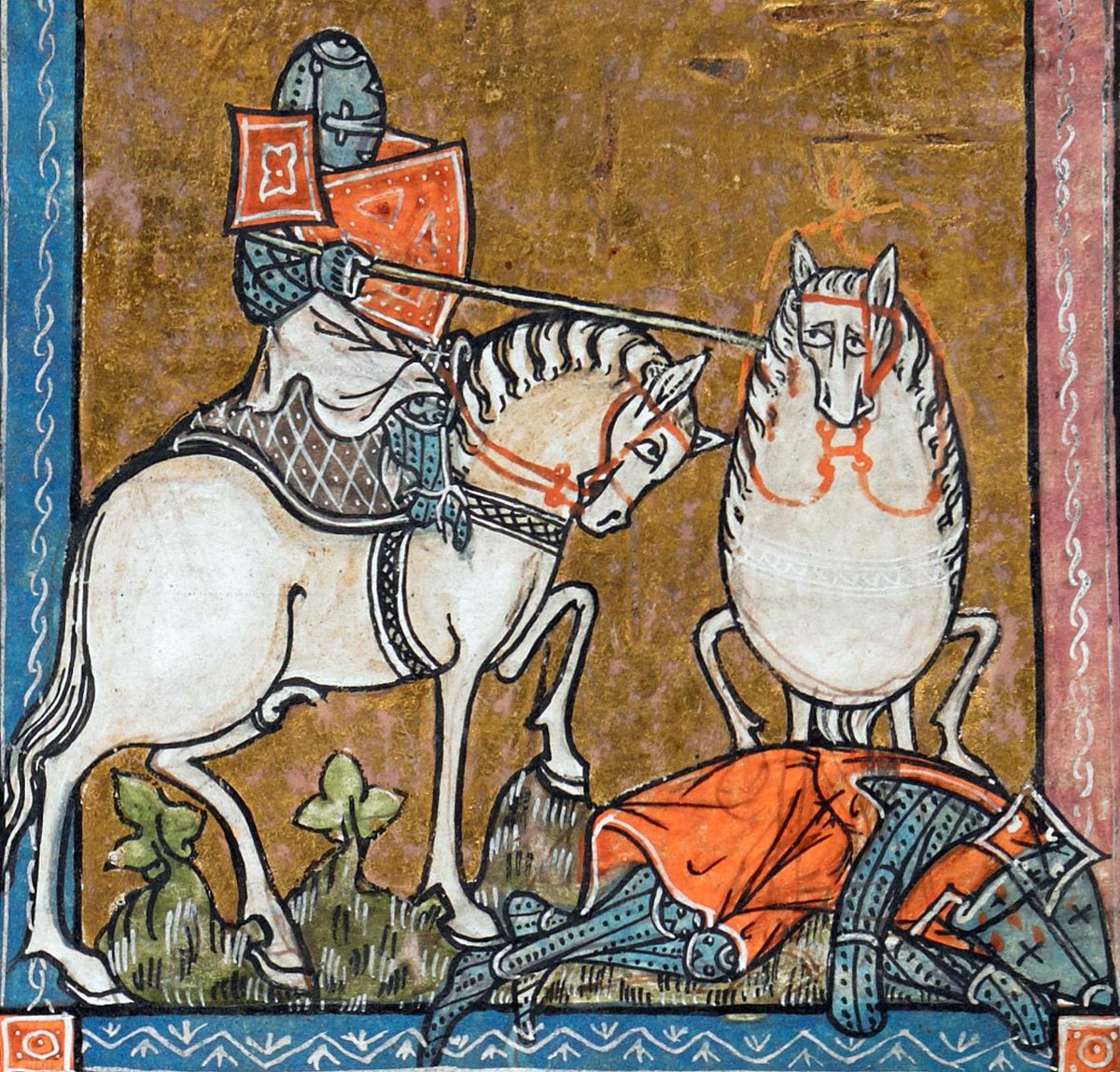 Egg-horse, L'estoire de Merlin, France ca. 1316 (BL, Add 10292, fol. 213r) <a href="/BLMedieval/">Medieval Manuscripts</a>