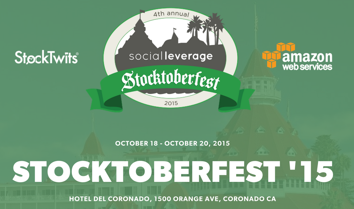 Stocktwits's tweet photo. The 4th annual Stocktoberfest is here. Where the BEST in fintech, trading and investing meet: http://t.co/8dMyGMCoHz http://t.co/NaKShCWquS