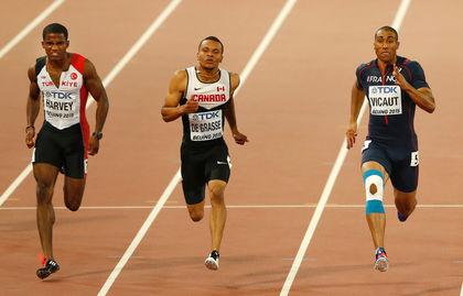 Canada's Andre De Grasse, Aaron Brown onto 100m semis at worlds bit.ly/1WLjTbn