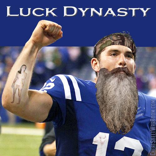 Cheat Sheet War Room on X: 'Funny #fantasyfootball Team Name & Logo-  'Luck Dynasty' @ColtsReporter    / X