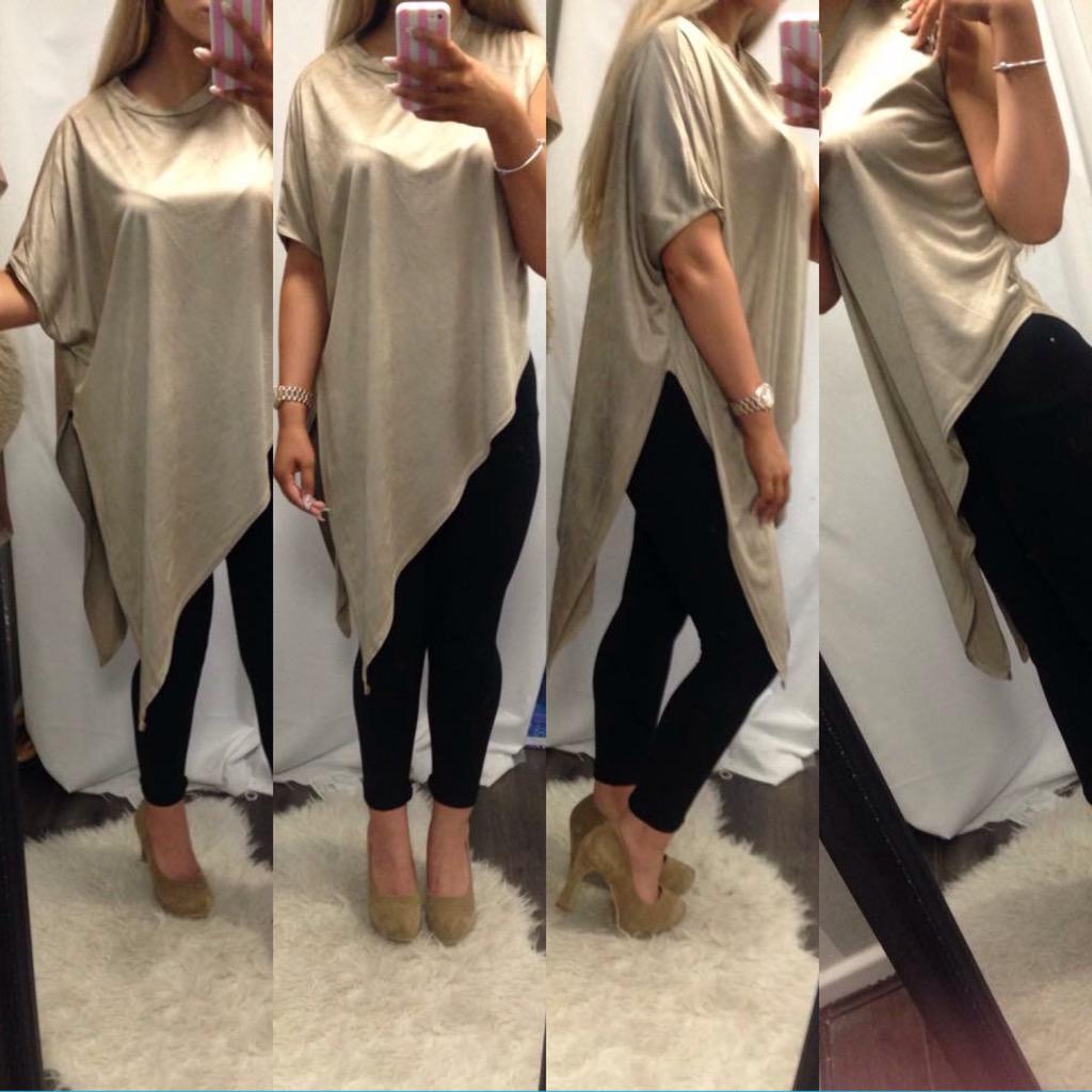 ✨NEW✨ beige grey asymmetric one half sleeve top is our new favourite instore 😱😱🔥🔥 #myayla #boutique #autumn #top
