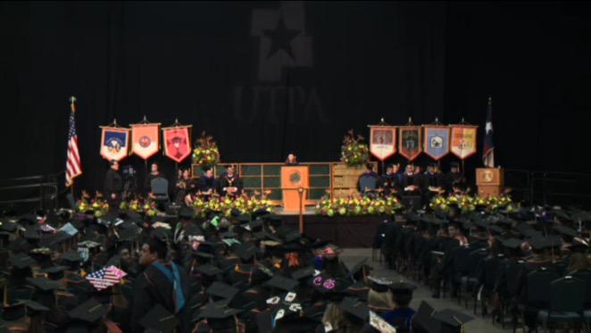 Congratulations! The final #UTPA commencement has begun.  #UTPAgrad15