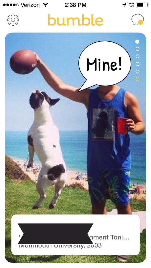 bumbledogs's tweet photo. #Saturday morning! #Ball time w/ #bumbledogs! #gimme!
 #bumbleapp #datingapp http://t.co/ejJM2LJaq5