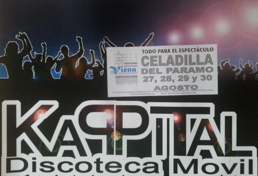CeladillaParamo's tweet photo. Disfruta de la Discomovil Kappital EN CELADILLA DEL PARAMO del 27 al 30 de Agosto. http://t.co/LbxeffJzZc
